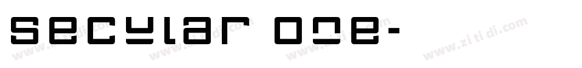 Secular One字体转换